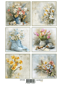 Hovedbilde Reprint Klippark - Hello Spring Flowers - A4 ...