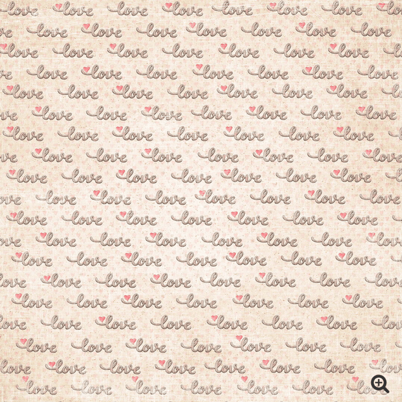 Reprint- Hearts- Blokk- 8x8inch