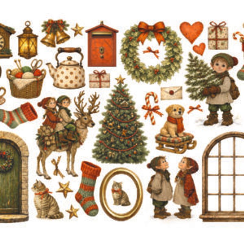 Stamperia Silent Night – Adhesive Ephemera