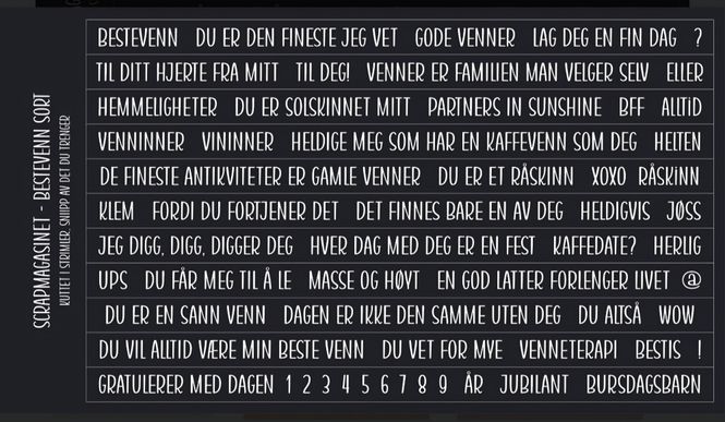 Hovedbilde Scrapmagasinet-Klistremerke-Bestevenn 10x15- ...