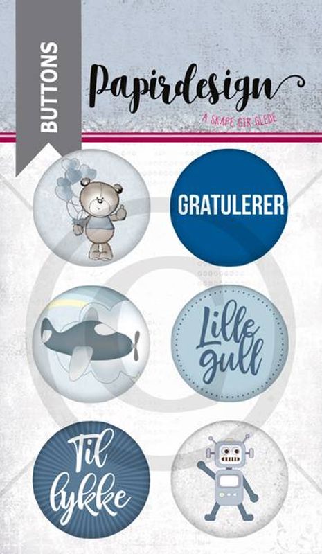 Papirdesign-Lille gull, blå-PD 1900215