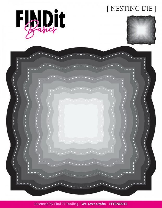Find It Basics – Nesting Dies – Wavy Squares-nr 15