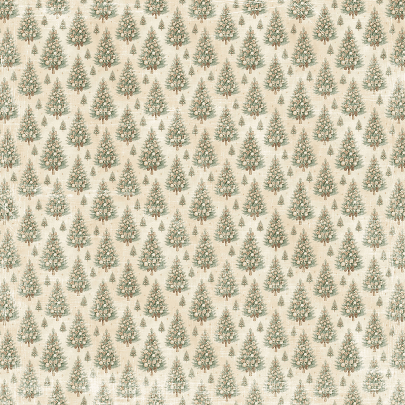 Reprint-Papper Scrapbooking  - Christmas Tree - Cozy Winter Collection - 12x12 (30,5 x 30,5 cm)