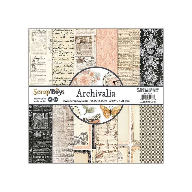 Hovedbilde Scrapboys-Archivalia-blokk 6x6 inch-08