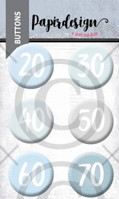 Hovedbilde Papirdesign-Buttons- tall,blå-PD00936