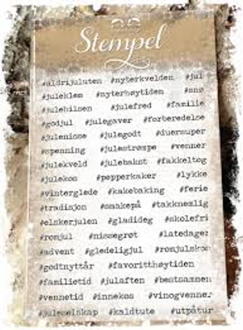 Hovedbilde Papirdesign-Hashtags Jul- clearstamp - Pd14951