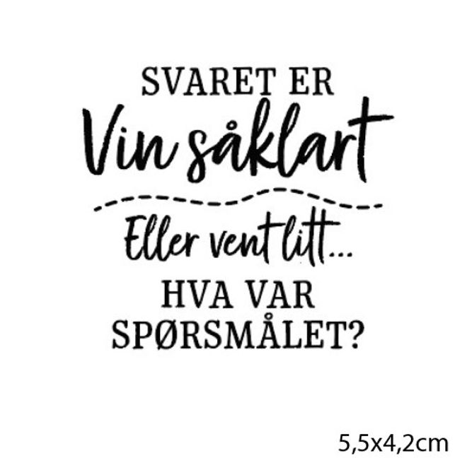 Hovedbilde Clearstamp - Scrapmagasinet- Svaret er vin ...