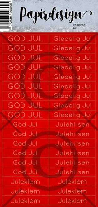 Hovedbilde Papirdesign-Klistremerke-Jul, Rød-PD00890