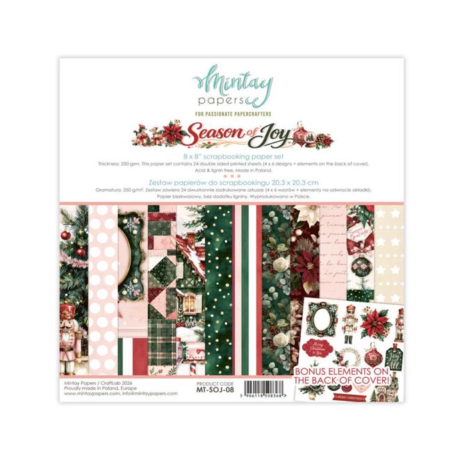 Hovedbilde Mintay Season of Joy - blokk- 8×8 inch