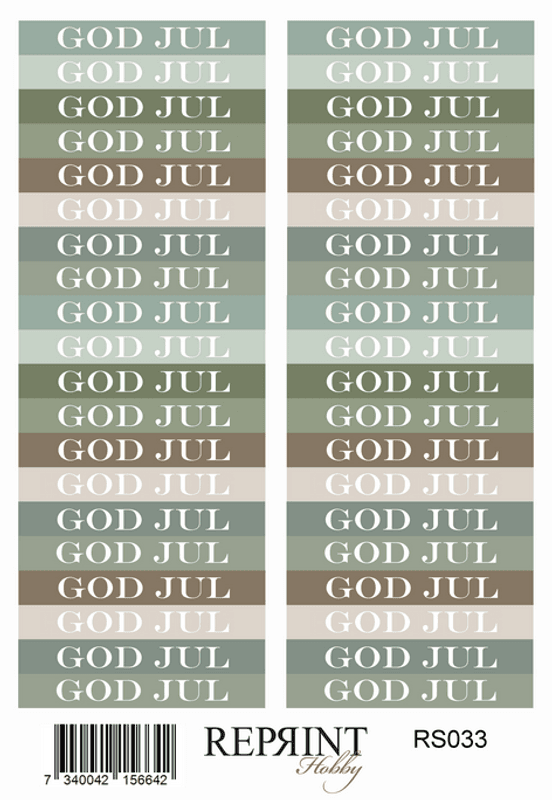 Reprint-Klistremerke fra serien -Home for christmas Collection-RS033