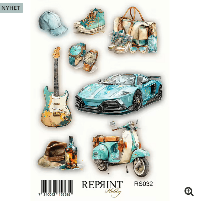 Hovedbilde Stickers - Masculine Moments-Fra Reprint- RS032