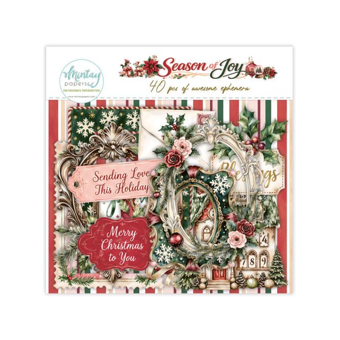 Hovedbilde Mintay- Season of Joy Ephemera 33 stk