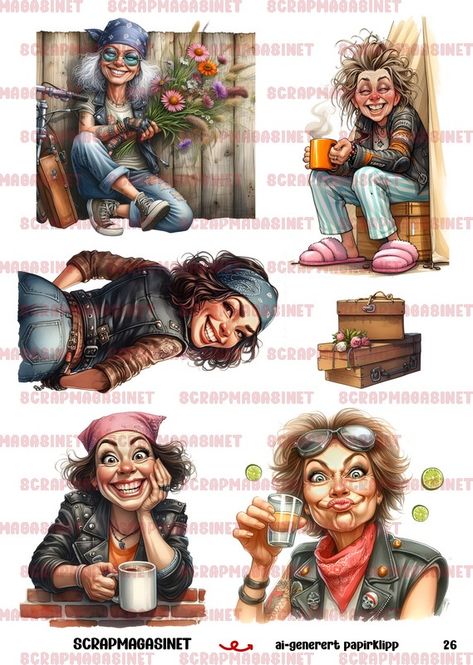 Hovedbilde Scrapmagasinet-Papirklipp 26 - Bikerbabes