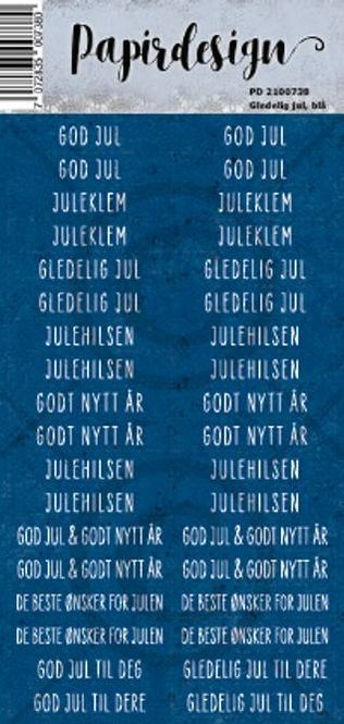 Hovedbilde Papirdesign-Gledelig jul, blå-PD 2100738