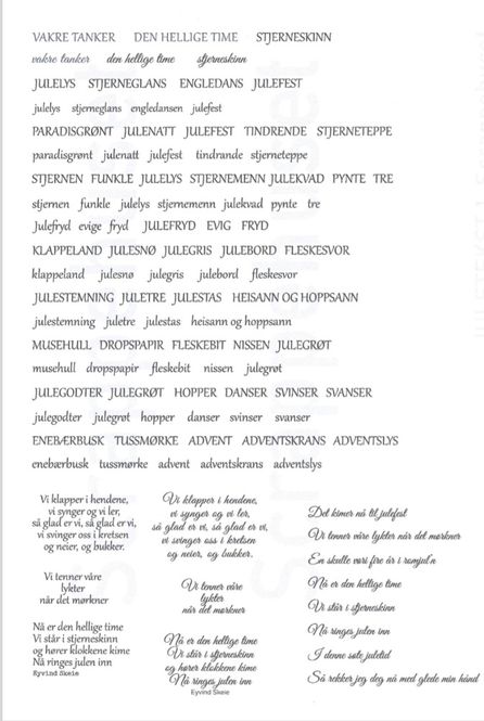 Hovedbilde Scrappehusets Egene Juletekster - Juletekst 1.