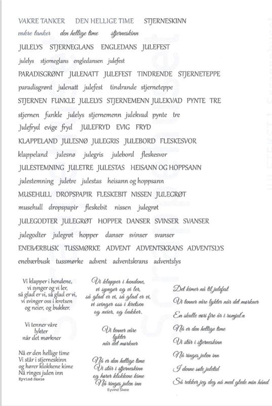 Scrappehusets Egene Juletekster - Juletekst 1.