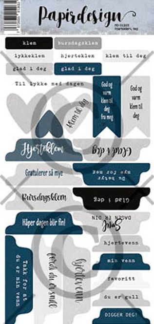 Hovedbilde Papirdesign - Klistremerker - Tag Hjerteklem-PD ...
