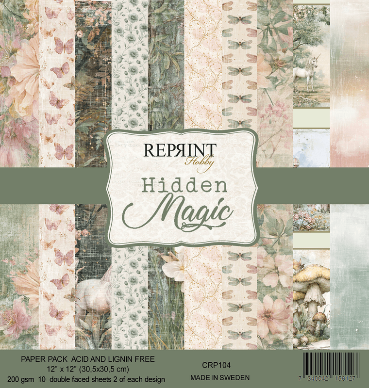 Reprint-Paperpack Reprint - Hidden Magic Collection Papir blokk- 12x12