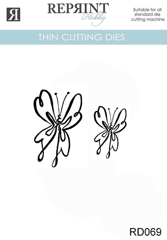 Reprint-Dies- Sommerfugeler 2 stk-RD069