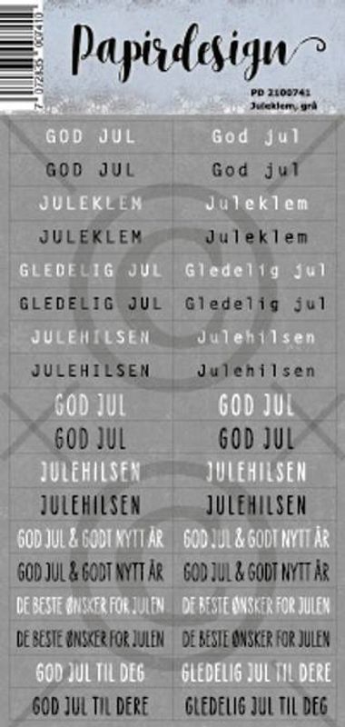 Papirdesign-Juleklem, grå -PD 2100741