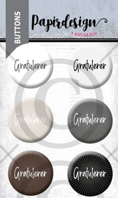 Hovedbilde Papirdesign-Buttons- Gratulerer 11-PD00942