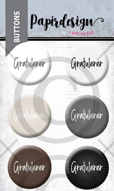 Papirdesign-Buttons- Gratulerer 11-PD00942