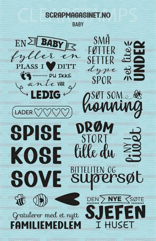 Scrapmagasinet- Sempelplate- Baby
