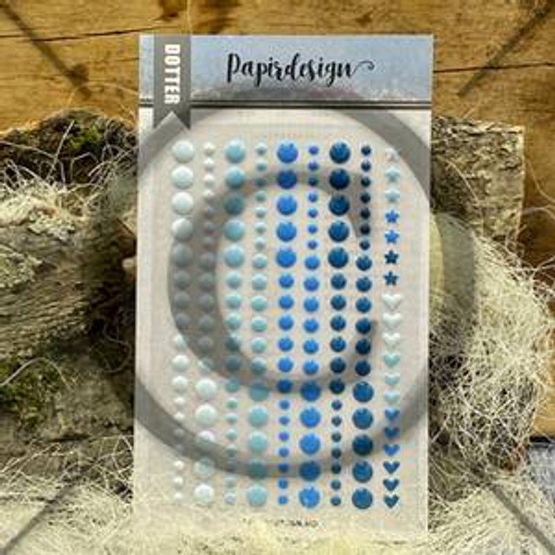 Dotter 9 papirdesign, blå 2