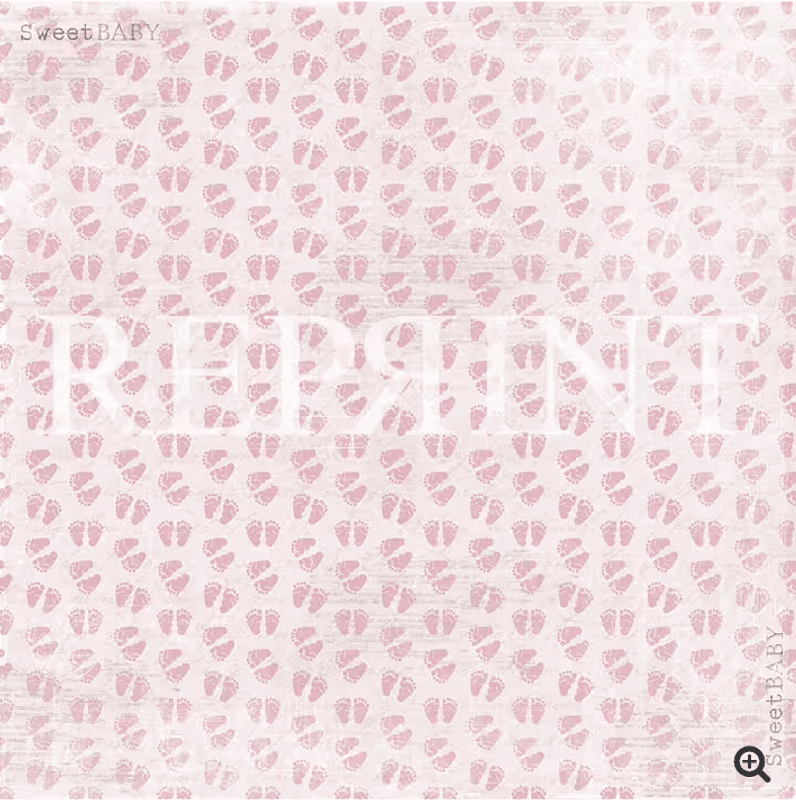 Reprint-Sweet Baby Collection-Pink- Blokk- 6x6 (15,2 x 15,2 cm)