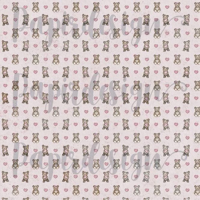 Hovedbilde Papirdesign - Bamsekos - Rosa