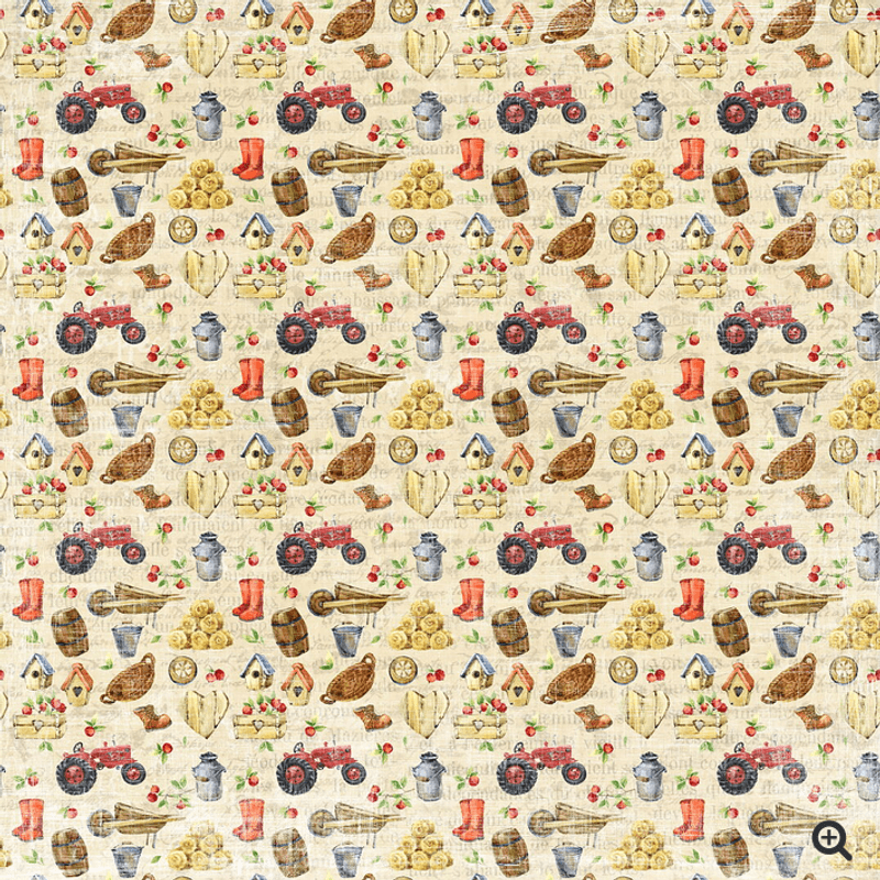 Reprint-Paperpack- At The Farm- blokk- 6x6 Inch 