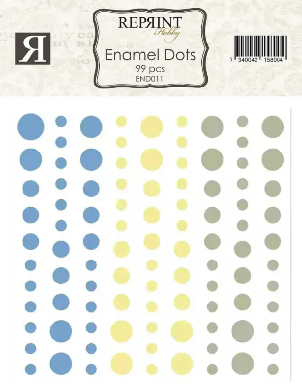 Reprint-Adhesive Enamel Dots Summer Meadown Collection-011-99 stk