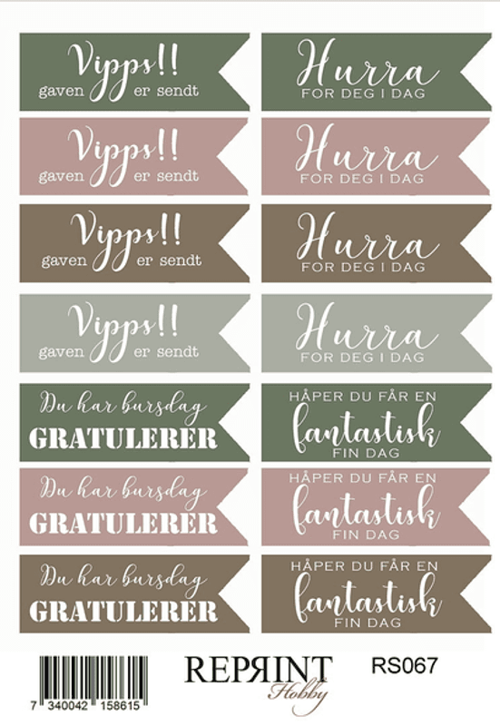 Reprint  Stickers - Hidden Magic Norsk text - 11x16 cm