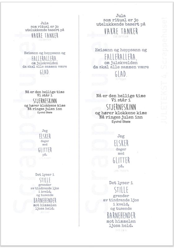 Scrappehusets Egene Juletekster - Juletekst 4