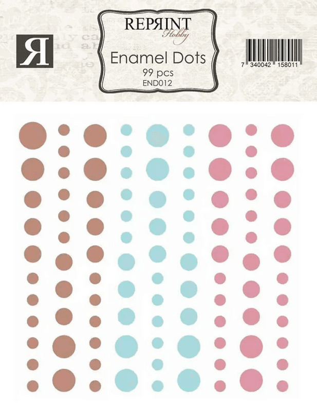 Reprint-Adhesive Enamel Dots -The Pottery-012 -99 stk i pakken. 
