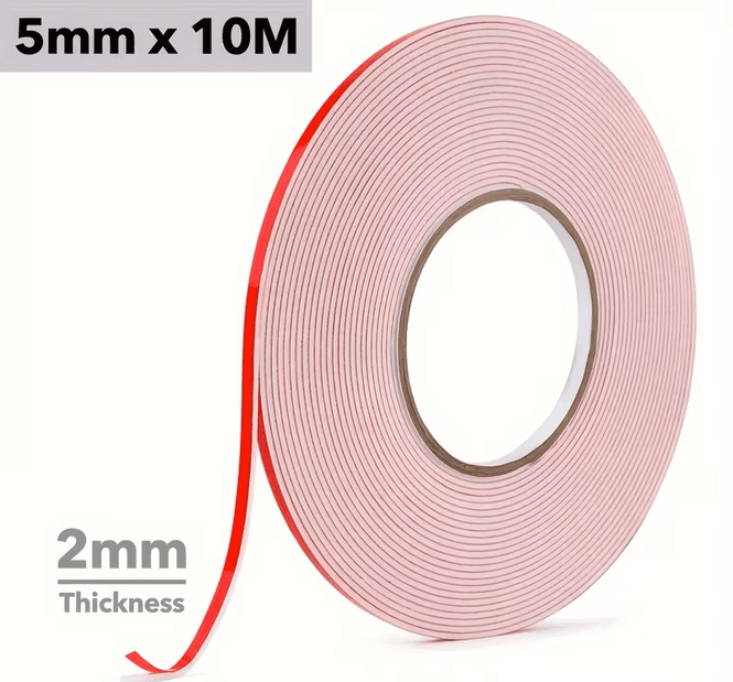 Hovedbilde Rull med Foam tape 5mm bred - 2mm tykkelse-10 ...