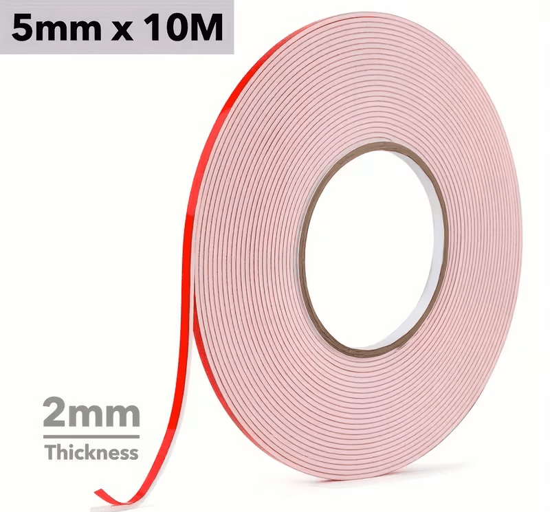 Rull med Foam tape 5mm bred - 2mm tykkelse-10 meter - Nr6