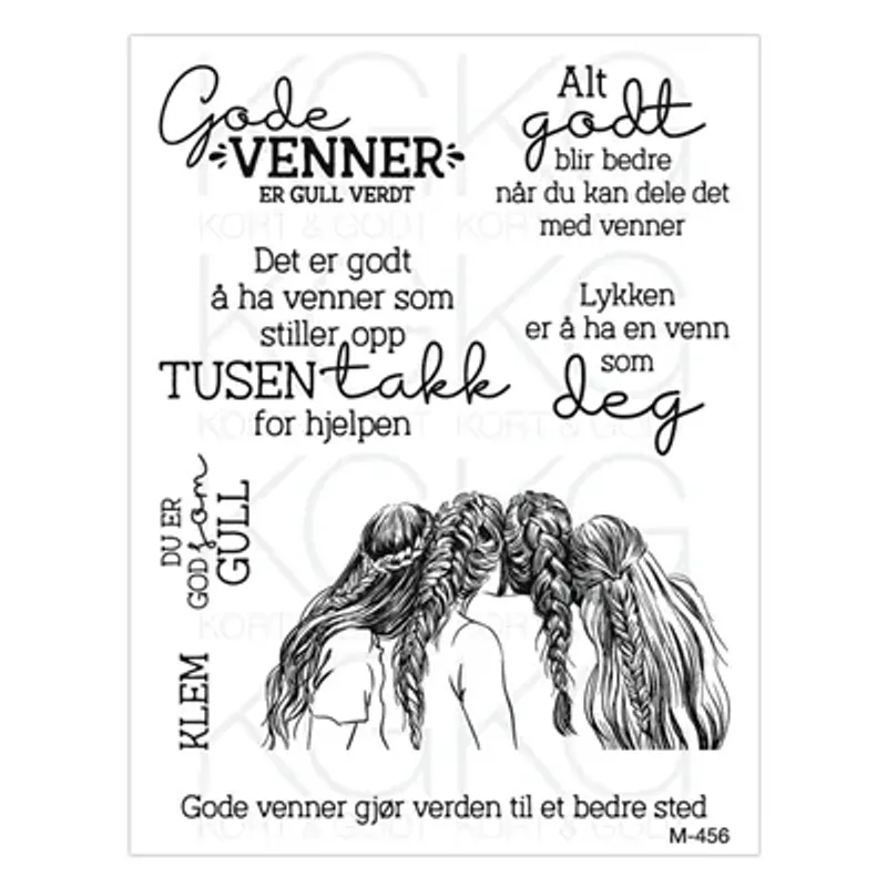 Venner-Clear stamp fra Kort og godt- M456