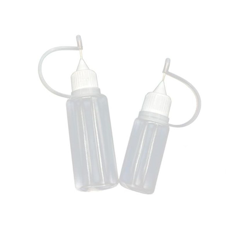 klemflaske med nål til lim sett med 2 stk – 10ml + 20ml