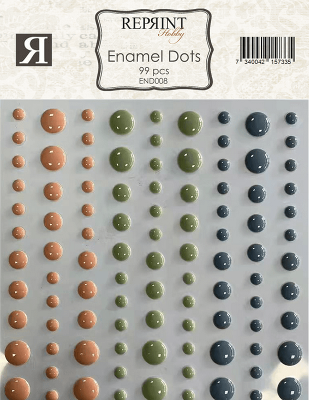 Reprint Adhesive Enamel Dots Hello Spring- 99 stk på brettet-Art.nrEND007