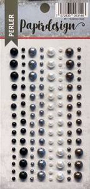 Hovedbilde perler sort fra Papirdesign - PD 1900314