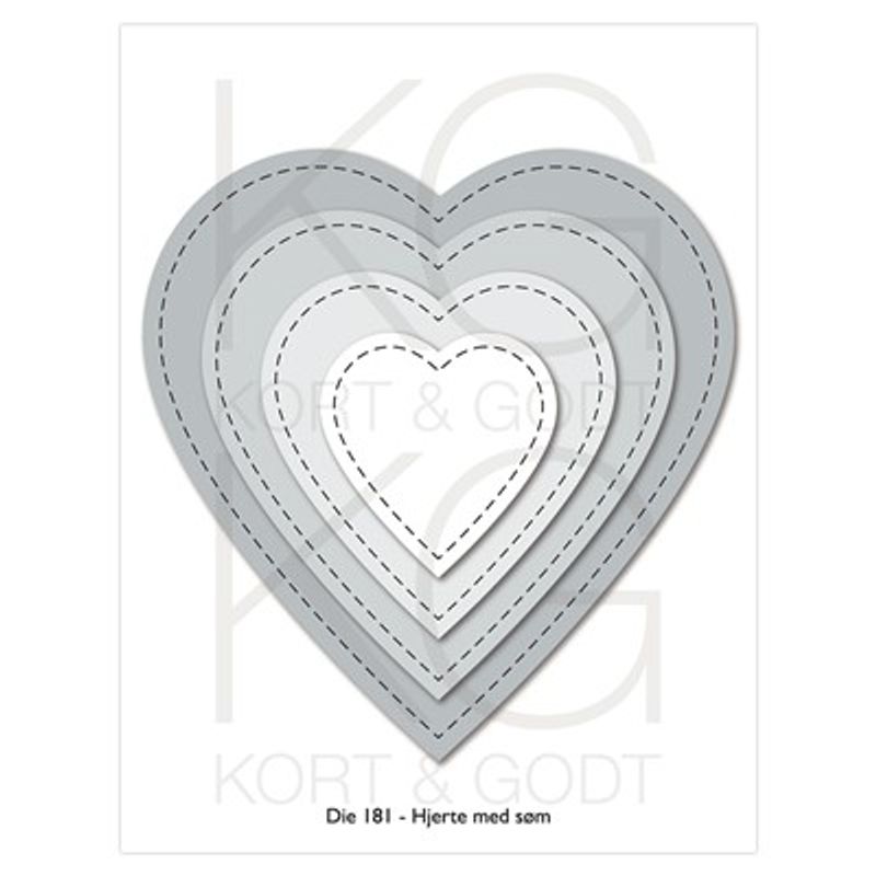 Hjerte med søm fra Kort og Godt -Die 181