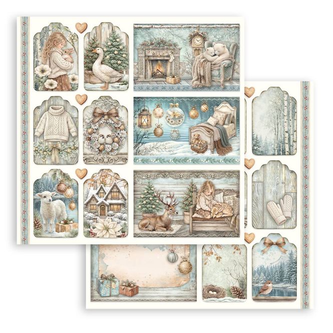 Hovedbilde Stamperia- White Christmas – Bilde og Tag ...