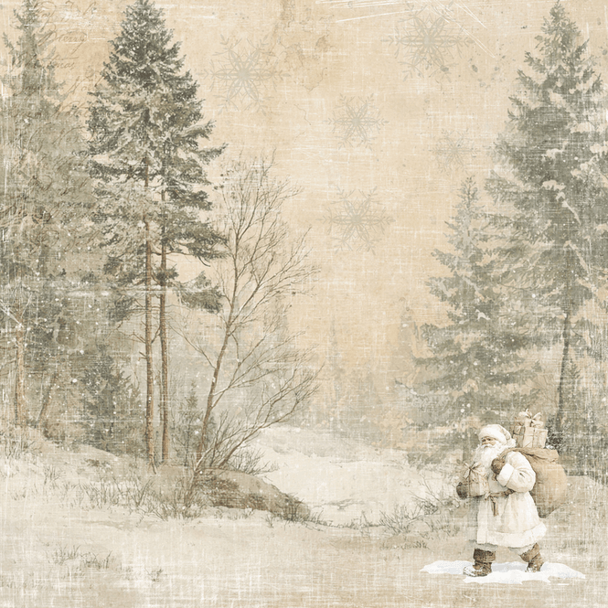 Hovedbilde Reprint-Papper Scrapbooking  - Santa is coming - ...