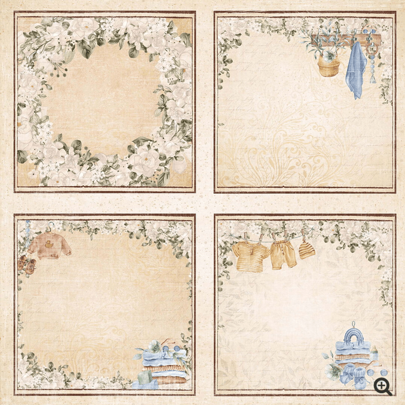 Reprint-Paperpack- Vintage Baby- blokk- 6x6 Inch 