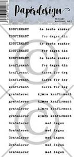 Hovedbilde Papirdesign- Klistremerke-Konfirmant 1 ...