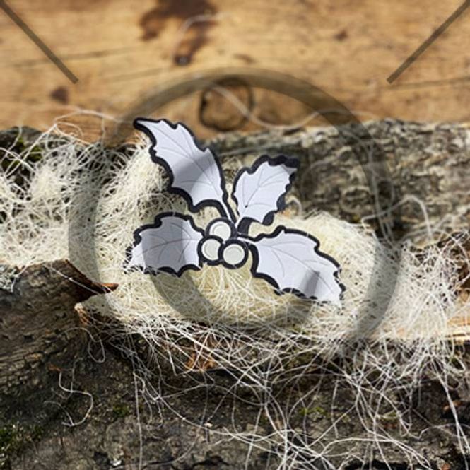 Hovedbilde Papirdesign-Dies-Kristorn og bær -PD00906