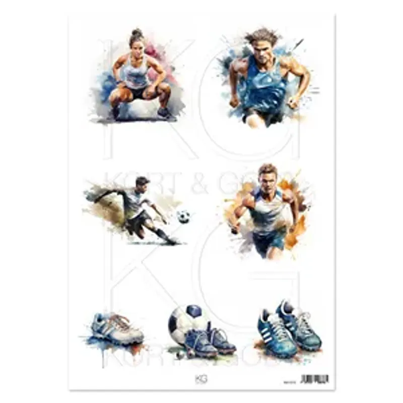  Motivark/Bildeark- kort og og godt-Fotball- MA1010