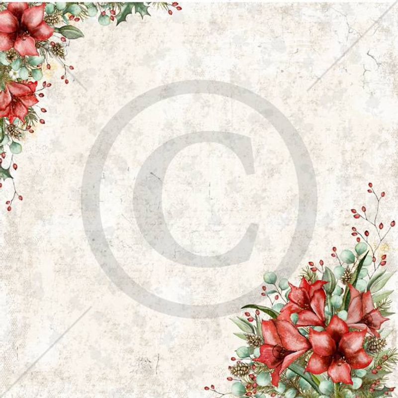 Papirdesign-Det kimer nå til julefest-Bukett til jul-PD2100707