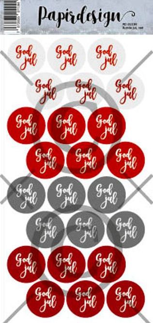 Hovedbilde Papirdesign - Runde klistremerker - Runde jul, ...